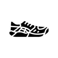 atletico scarpe capi di abbigliamento glifo icona illustrazione vettore