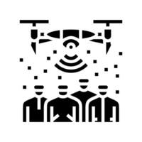 futuristico distopia cyberpunk glifo icona illustrazione vettore