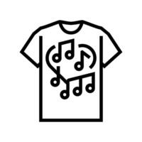 gruppo musicale maglietta linea icona illustrazione vettore