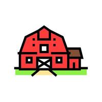 fienile azienda agricola contadino colore icona illustrazione vettore