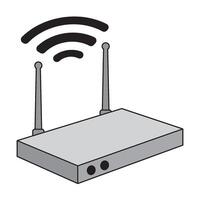 Wi-Fi router icona illustrazione design vettore