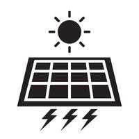 solare energia pannello icona illustrazione design vettore