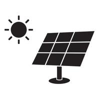 solare energia pannello icona illustrazione design vettore
