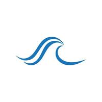 acqua onda logo, spiaggia onde, mare, design vettore