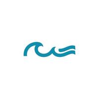 acqua onda logo, spiaggia onde, mare, design vettore