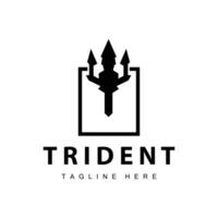 tridente logo design lancia arma mare re poseidon Nettuno simbolo modello vettore