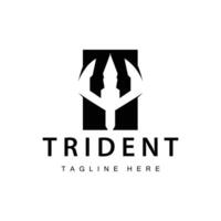 tridente logo design lancia arma mare re poseidon Nettuno simbolo modello vettore