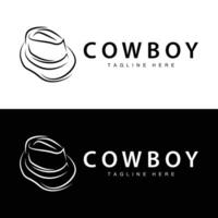 cowboy cappello logo cappello illustrazione linea Texas rodeo cowboy modello design vettore