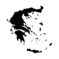 silhouette carta geografica di Grecia vettore