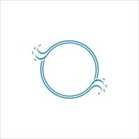 cerchio movimento onde blu round design simbolo logo vector
