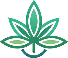 canapa per medico logo. marijuana icona. erba e canapa simbolo vettore