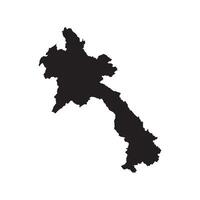 Laos carta geografica icona vettore