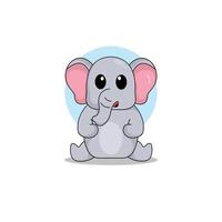 carino elefante cartone animato icona illustrazione.animale icona illustrazione. piatto stile concetto carino vettore
