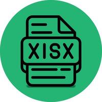 xlsx file genere icona. File e documento formato estensione. con un schema stile design e un' turchese verde sfondo vettore