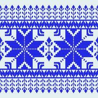 geometrico etnico orientale senza soluzione di continuità modello. axtec stile ricamo floreale pixel arte sfondo design per tessuto, vestiario, tessile, sciarpa, sfondo, tavolo corridore, avvolgere, Stampa, sarong vettore