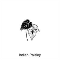 paisley senza soluzione di continuità asiatico nero e bianca paisley design vettore