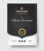 attività commerciale, formazione realizzazione certificato modello. certificato modello con professionale pulito design. vettore