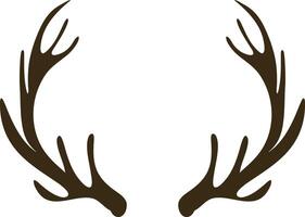 cervo corna silhouette icona illustrazione vettore