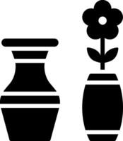 fiore vaso icona illustrazione vettore