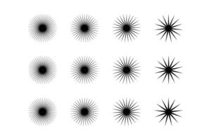 astratto scintillare forma simbolo cartello pittogramma simbolo visivo illustrazione impostato vettore