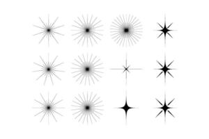 astratto scintillare forma simbolo cartello pittogramma simbolo visivo illustrazione impostato vettore