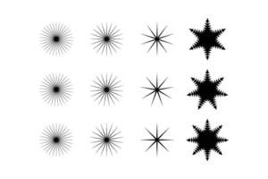 astratto scintillare forma simbolo cartello pittogramma simbolo visivo illustrazione impostato vettore