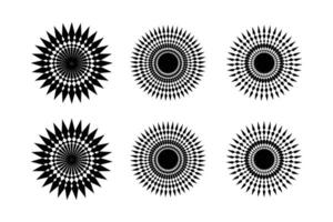 astratto scintillare forma simbolo cartello pittogramma simbolo visivo illustrazione impostato vettore