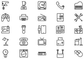 elettronica linea icona pittogramma simbolo visivo illustrazione impostato vettore