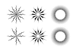 astratto scintillare forma simbolo cartello pittogramma simbolo visivo illustrazione impostato vettore