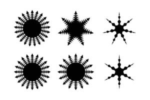 astratto scintillare forma simbolo cartello pittogramma simbolo visivo illustrazione impostato vettore