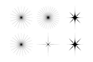 astratto scintillare forma simbolo cartello pittogramma simbolo visivo illustrazione impostato vettore