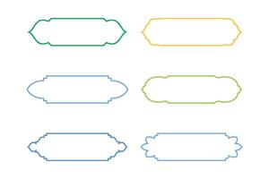 islamico etichetta design grassetto linea sagome design pittogramma simbolo visivo illustrazione colorato vettore