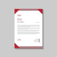 rosso carta intestata design modello vettore