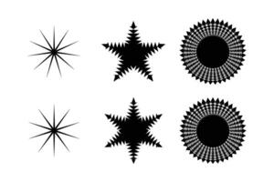 astratto scintillare forma simbolo cartello pittogramma simbolo visivo illustrazione impostato vettore