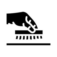 tessile pulizia asciutto pulizia glifo icona illustrazione vettore