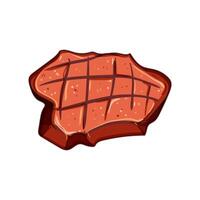 Manzo bistecca griglia cartone animato illustrazione vettore