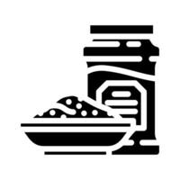 garam masala indiano cucina glifo icona illustrazione vettore
