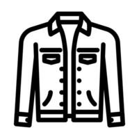 denim giacca abbigliamento di strada stoffa moda linea icona illustrazione vettore