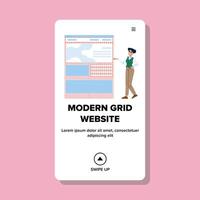 interattivo moderno griglia sito web vettore