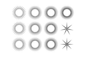 astratto scintillare forma simbolo cartello pittogramma simbolo visivo illustrazione impostato vettore