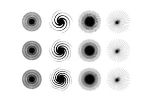 astratto scintillare forma simbolo cartello pittogramma simbolo visivo illustrazione impostato vettore