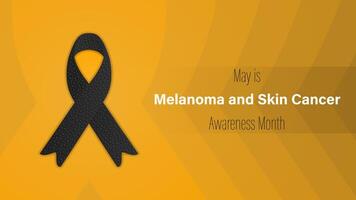 melanoma e pelle cancro consapevolezza mese, illustrazione vettore