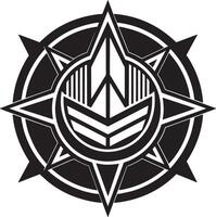 bussola emblema icona. semplice illustrazione di bussola emblema icona per ragnatela vettore