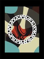 astratto manifesto con cerchio e morbido forme. moderno decorazione, di moda parete arte. piatto illustrazione vettore