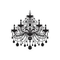 lampadario illustrazione icona silhouette stile vettore