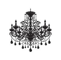 lampadario illustrazione icona silhouette stile vettore