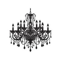 lampadario illustrazione icona silhouette stile vettore