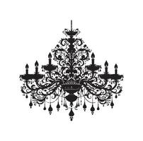 lampadario illustrazione icona silhouette stile vettore