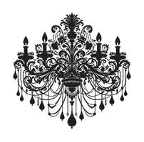 lampadario illustrazione icona silhouette stile vettore