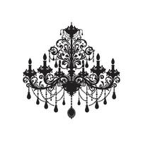 lampadario illustrazione icona silhouette stile vettore